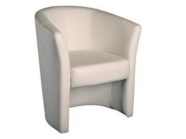 Avenche | White artificial leather armchair