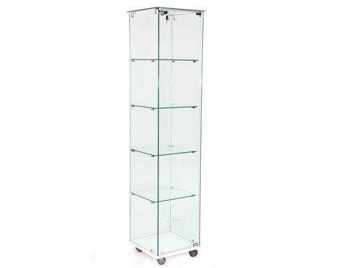 Vitrine Charmey | 4 étagères, fermant à clef | L38xP38xH170cm